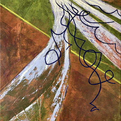 Flower Series 2 landscape: 3. Wild Chicory 50x50cm